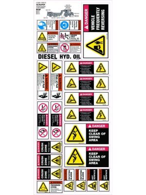 Machinery Sticker Sets â€“ Scraper (26 decals per sheet)
