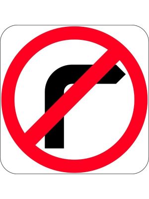 No Right Turn Symbol in Roundel
