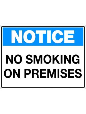 Notice No Smoking On Premises