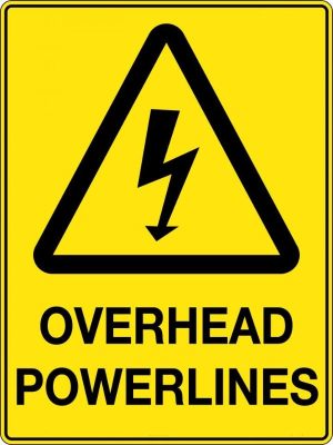 Caution Overhead Powerlines