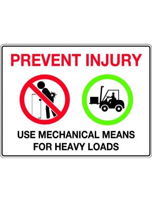 Prevent Injury Use Mechanical Means For Heavy Loads
