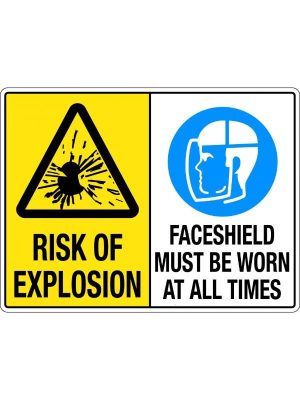 Risk Of Explosion/Face Shield Must Be Worn At All Times