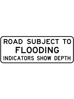 Road Subject To Flooding Indicators Show Depth