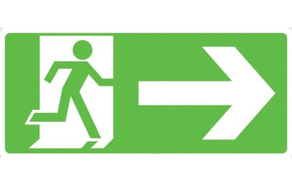 Running Man Picto (Facing Right) (Right Arrow)
