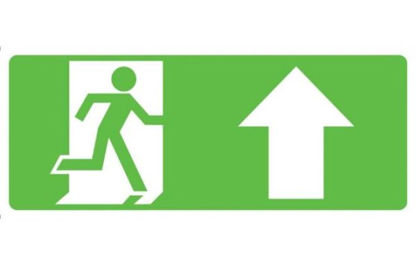 Running Man With Arrow Up