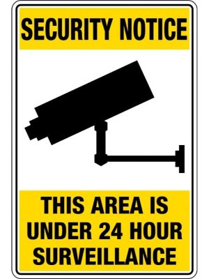 Security Notice This Area Is Under 24 Hour Surveillance