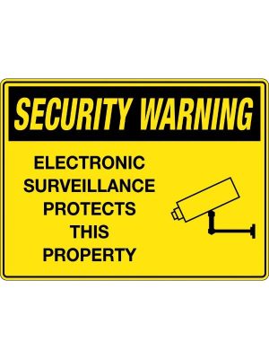 Security Warning Electronic Surveillance Protects This Property (2)