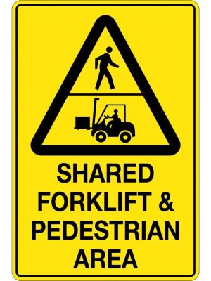 Shared Forklift & Pedestrian Area (With Picto In Triangle)
