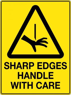 Caution Sharp Edges Handle with Care
