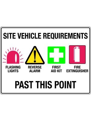 Site Vehicle Requirements Flashing Lights etc