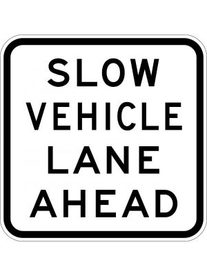 Slow Vehicle Lane Ahead
