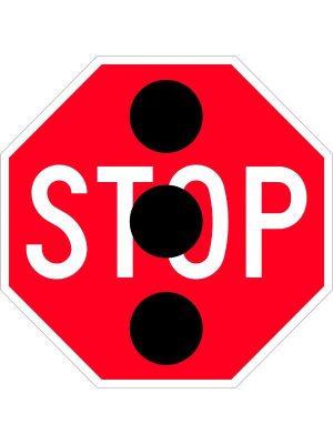 Stop (Black Dots) NSW Only