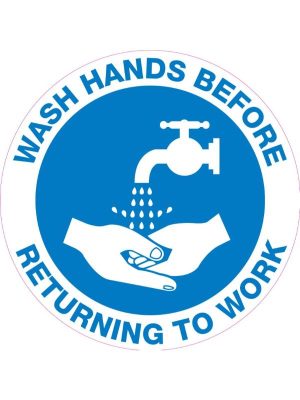 Wash Hands Before Returning to Work Covid-19
