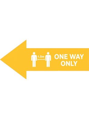 Yellow Left Arrow â€“ One Way Only Covid-19